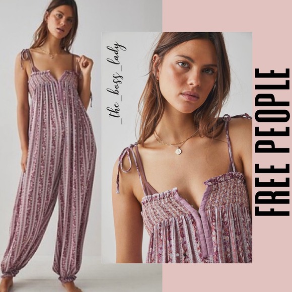 Free People jumpsuit one-piece romper onesie summer spring smock - Picture 1 of 6